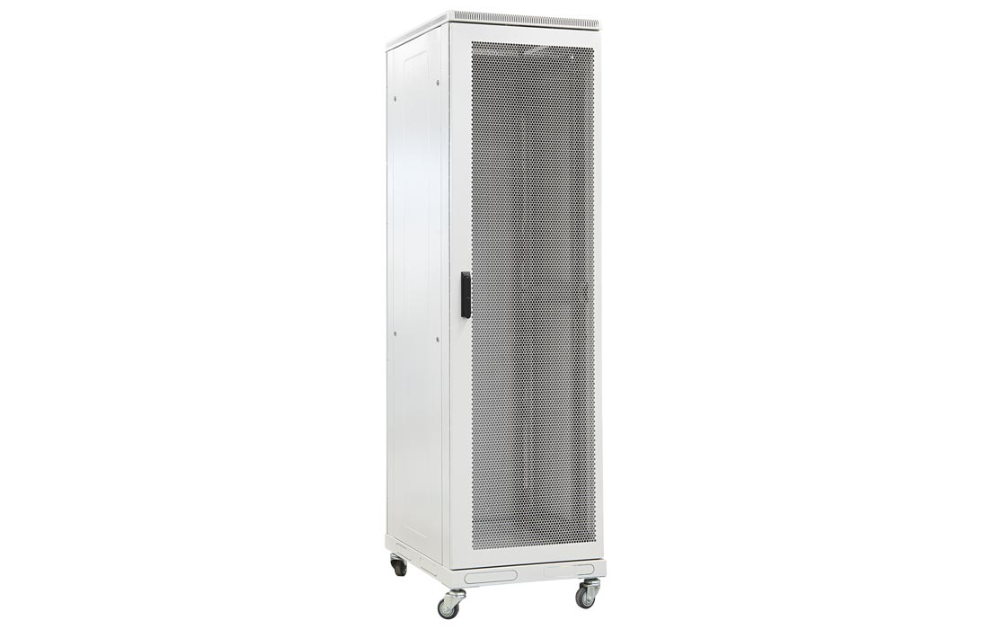 Шкаф телекоммуникационный напольный 19",42U(600x800), ШТ-НП-42U-600-800-П, передняя дверь перфорированная ССД