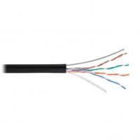Кабель U/UTP 4 пары, Кат.5e, медь, 24AWG, внешний, чернй, 305м NIKOLAN NKL 4805B-BK