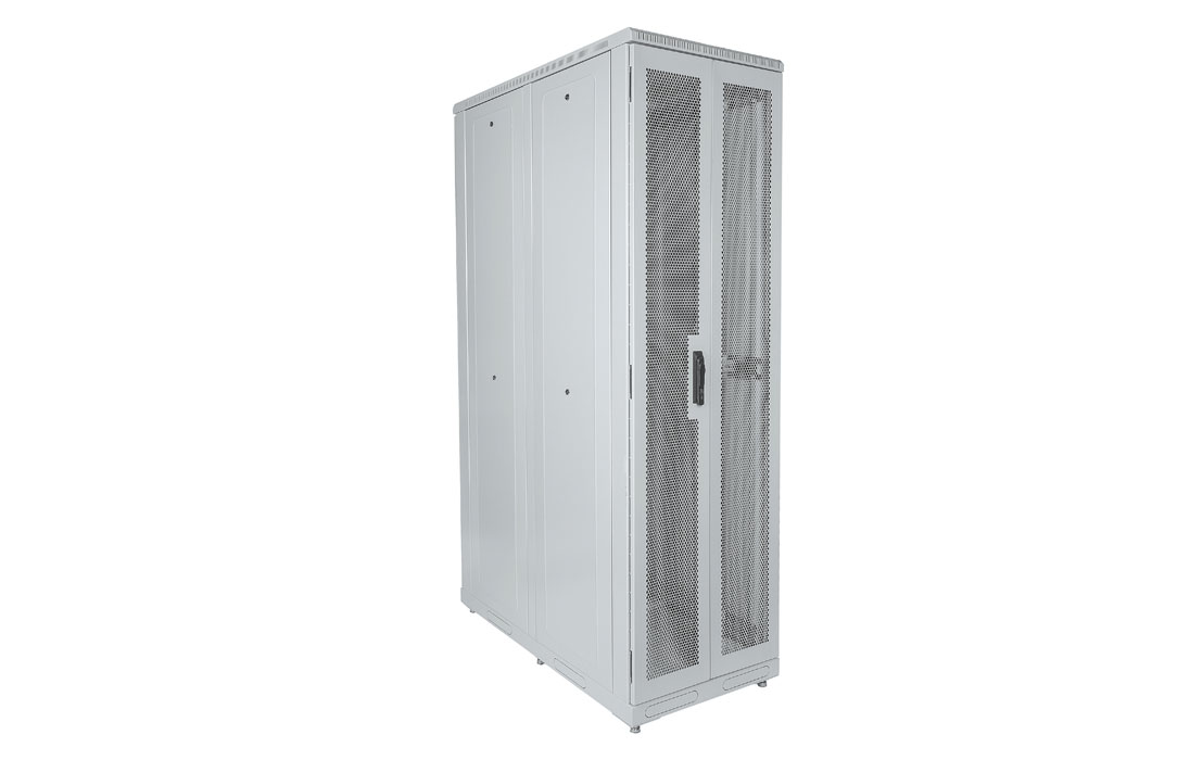 Шкаф телекоммуникационный напольный серверный 19",33U(800x1200) , ШТ-НП-С-33U-800-1200-ПП передняя,задняя двери перфорированные ССД