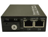 Медиаконвертер GIGALINK GL-MC-2UTPF-SC1F-18SM-1310-N, UTP 2*10/100Мбит/c, WDM, без LFP, SM, SC, 18 дБ, до 20 км