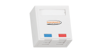 Корпус настенной розетки NMC-MB2P-ST-WT, 2 порта