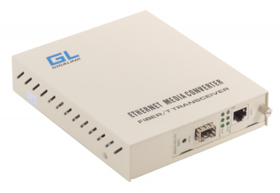 Медиаконвертер управляемый GIGALINK GL-MC-UTPG-SFPG-FM, UTP-SFP
