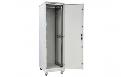 Шкаф телекоммуникационный напольный 19",18U(600x800), ШТ-НП-18U-600-800-С, передняя дверь стекло ССД