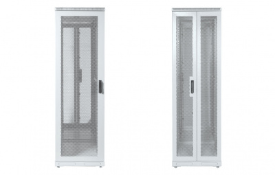 Шкаф телекоммуникационный напольный серверный 19"42U(600x1200) , ШТ-НП-С-42U-600-1200-ПП передняя,задняя двери перфорированные ССД